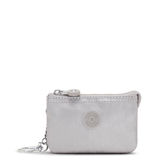 Sacs Kipling Creativity Mini Metallic Pouch Keychain Argent | FR 1114WN